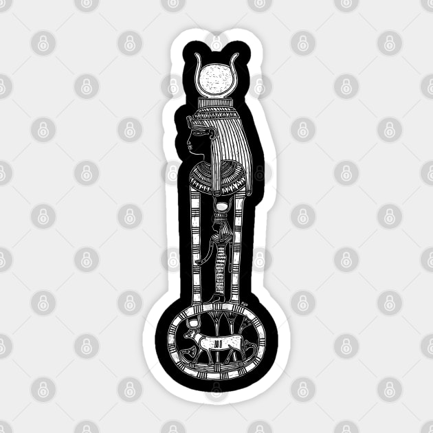 Ancient Egyptian Menat Counterweight with Goddess Hathor Sticker by LaForma